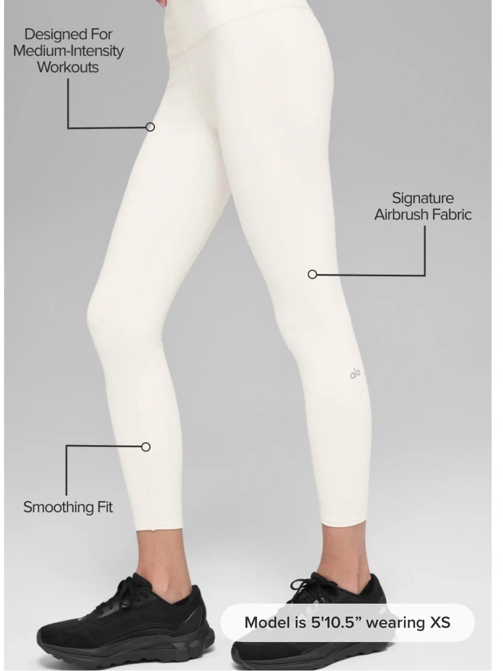 ALO Yoga High-Waist 7/8 Leggings in Cream